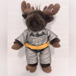 Moose Plush Toy in Batman Costume